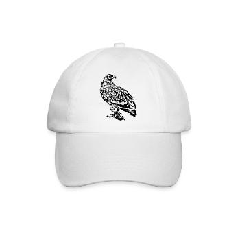 Wanderfalke, Raubvogel - Baseballkappe - Weiß/Weiß - Vorne