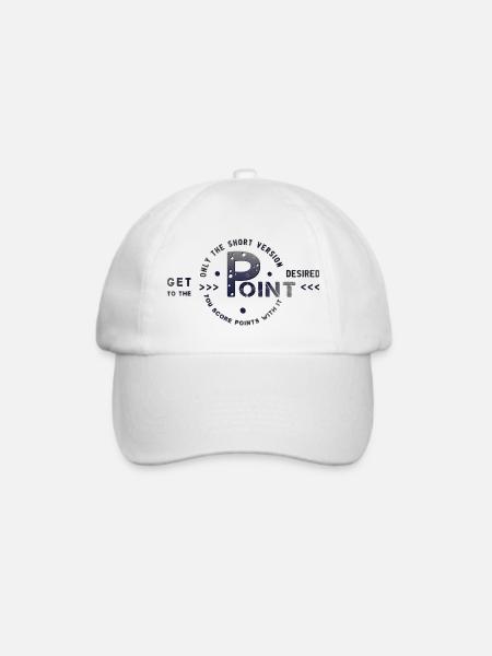 get to the point - Baseballkappe - Weiß/Weiß
