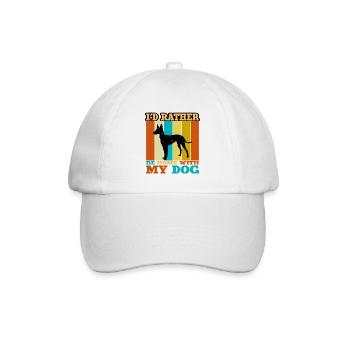 Cirneco Dell Ätna Hundeliebe Silhouette Retro Sonnenuntergang - Baseballkappe - Weiß/Weiß - Vorne