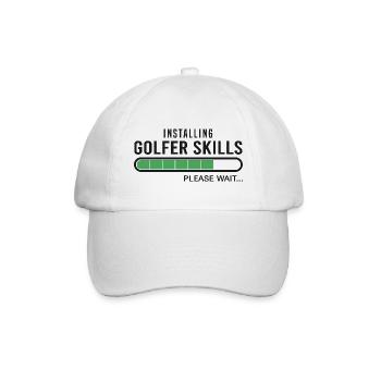 Golf Golfen Golfer Skills Golfspieler - Baseballkappe - Weiß/Weiß - Vorne