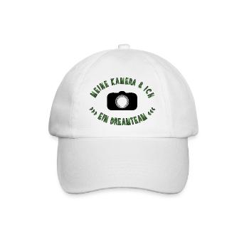 meine Kamera und ich - Baseballkappe - Weiß/Weiß - Vorne
