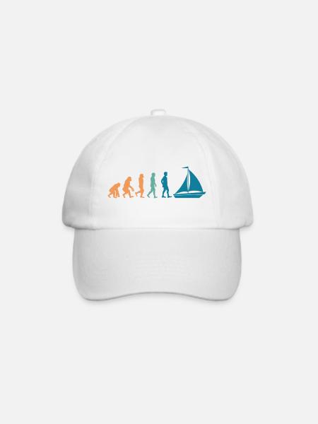 Evolution Segelboot - Baseballkappe - Weiß/Weiß