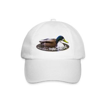 machen Macher einfach machen - Baseballkappe - Weiß/Weiß - Vorne