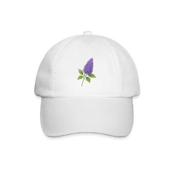 Fliederblüte – zarte Frühlingspracht - Baseballkappe - Weiß/Weiß - Vorne