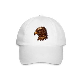 Imperial Eagle Head Cartoon Illustration - Baseballkappe - Weiß/Weiß - Vorne