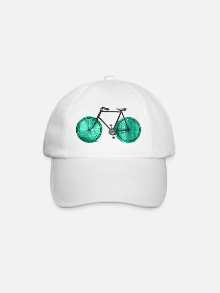 Fahrrad - Baseballkappe - Weiß/Weiß