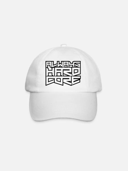 Always Hardcore - Baseballkappe - Weiß/Weiß