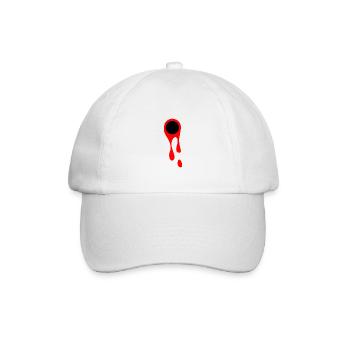 Schüsse und Blut Blutfleck Symbol Schusswunde - Baseballkappe - Weiß/Weiß - Vorne