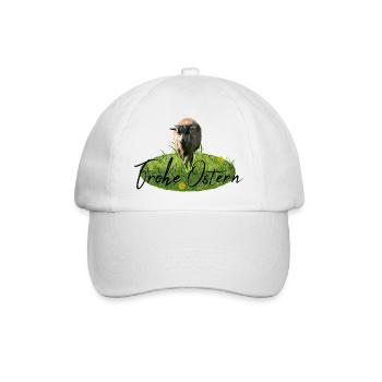 Frohe Ostern Lamm - Baseballkappe - Weiß/Weiß - Vorne