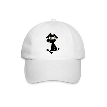 Neon Hundchen Skizze - Baseballkappe - Weiß/Weiß - Vorne