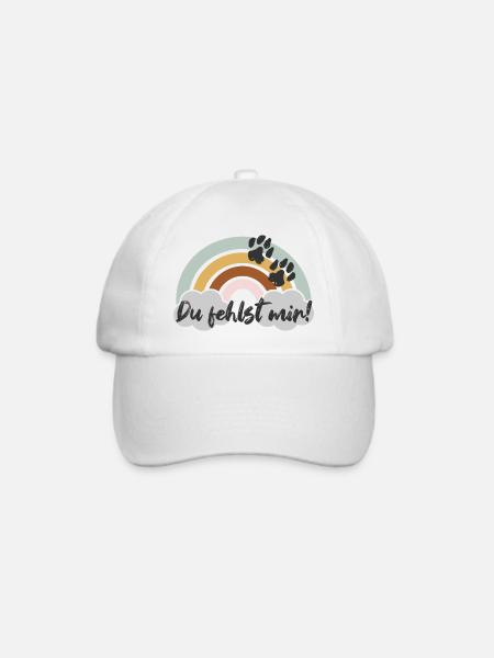 Du fehlst mir! - Baseballkappe - Weiß/Weiß