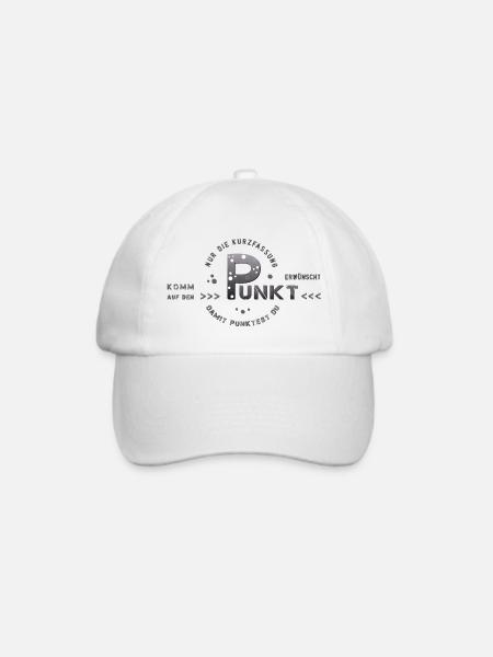 zum Punkt kommen auf den Punkt kommen - Baseballkappe - Weiß/Weiß