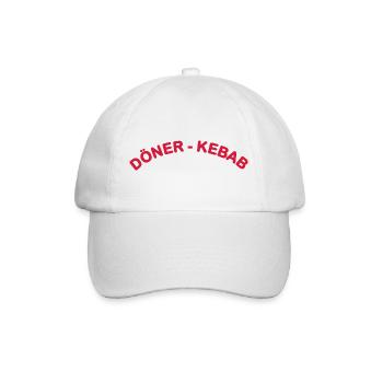 Doener Kebab Schrift - Baseballkappe - Weiß/Weiß - Vorne