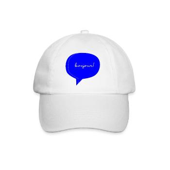 Bonjour. - Baseballkappe - Weiß/Weiß - Vorne