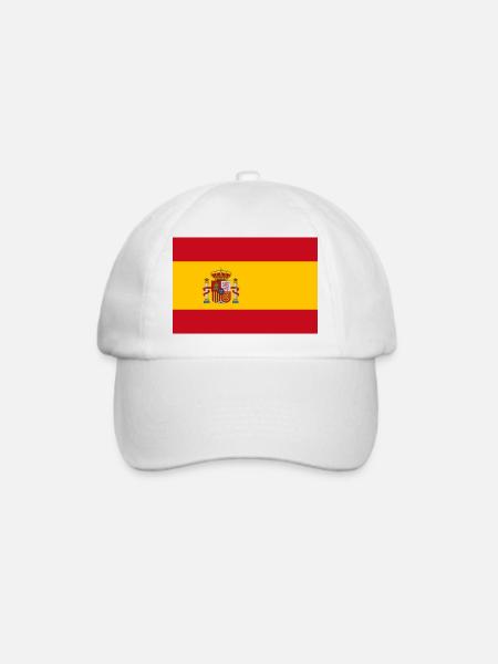 Spanien - Baseballkappe - Weiß/Weiß