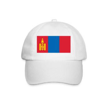 Mongolei - Baseballkappe - Weiß/Weiß - Vorne