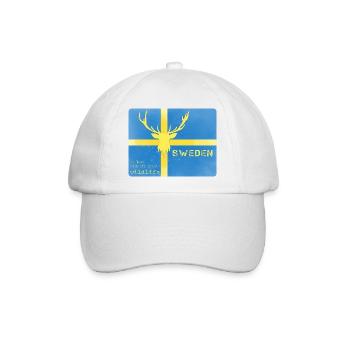 Sweden wildlife Schweden Fahne - Baseballkappe - Weiß/Weiß - Vorne