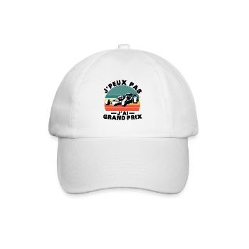 Ich kann nicht, ich habe einen tollen Preis - Baseballkappe - Weiß/Weiß - Vorne