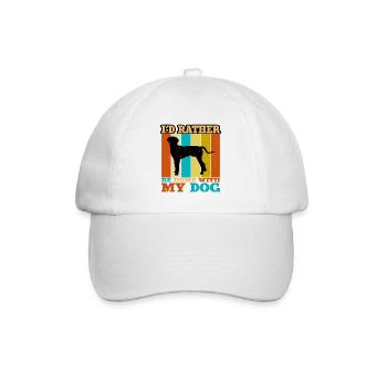 Hanover Hound Hund Lover Silhouette Vintage Sunset - Baseballkappe - Weiß/Weiß - Vorne