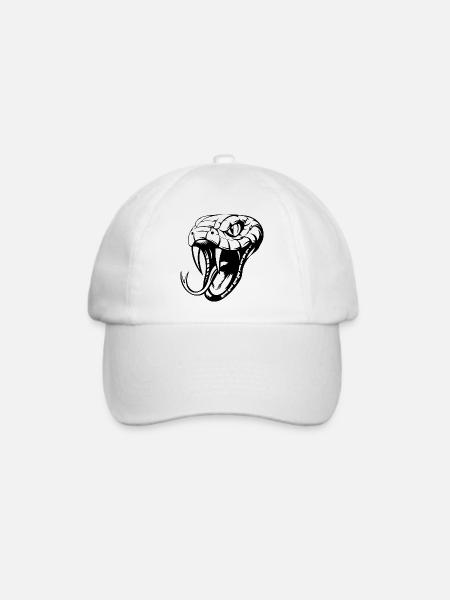 Snake - Baseballkappe - Weiß/Weiß