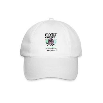 Häkeln Wolle Stricken - Baseballkappe - Weiß/Weiß - Vorne