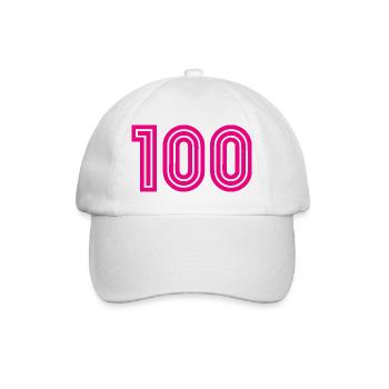 100. 100 JAHRE. 100-JÄHRIGES JUBILÄUM. 100. GEBURTSTAG - Baseballkappe - Weiß/Weiß - Vorne
