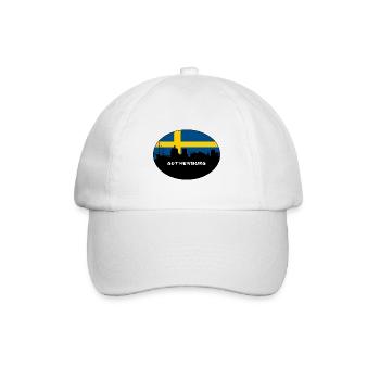Göteborg Schweden Flagge Skyline Silhouette Reisen - Baseballkappe - Weiß/Weiß - Vorne