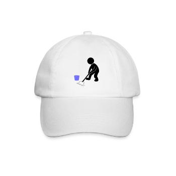 Putzen Putzmann Wischen - Baseballkappe - Weiß/Weiß - Vorne