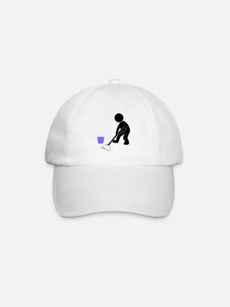 Putzen Putzmann Wischen - Baseballkappe - Weiß/Weiß
