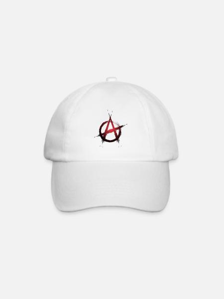 Anarchie Symbol - Baseballkappe - Weiß/Weiß