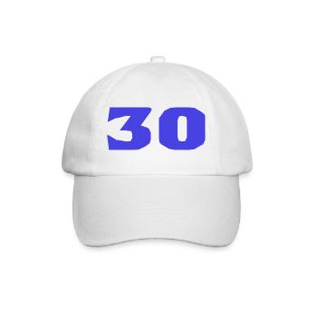 30. 30 JAHRE. 30-JÄHRIGES JUBILÄUM. 30-JÄHRIGES JUBILÄUM. - Baseballkappe - Weiß/Weiß - Vorne