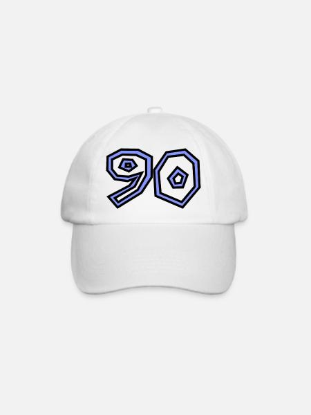 90 - Baseballkappe - Weiß/Weiß