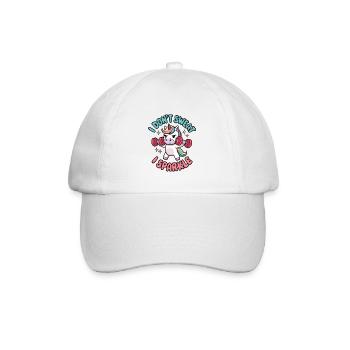 Ich schwitze nicht, ich funkle - Baseballkappe - Weiß/Weiß - Vorne