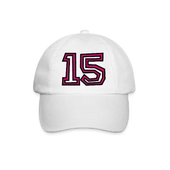 15 - Baseballkappe - Weiß/Weiß - Vorne