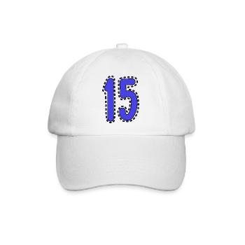 15. 15 JAHRE. 15. JAHRESTAG. 15-JÄHRIGES JUBILÄUM. - Baseballkappe - Weiß/Weiß - Vorne