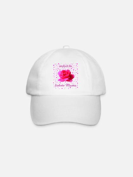 liebste Mama Rose - Baseballkappe - Weiß/Weiß