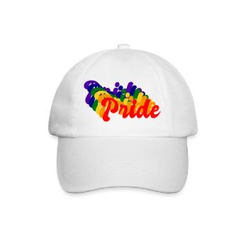 Stolz LGBT Retro - Baseballkappe - Weiß/Weiß - Vorne