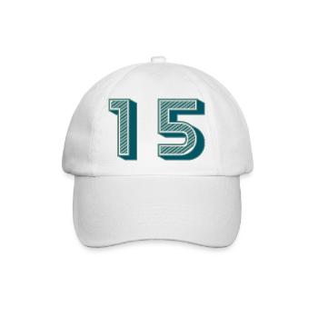 15 - Baseballkappe - Weiß/Weiß - Vorne