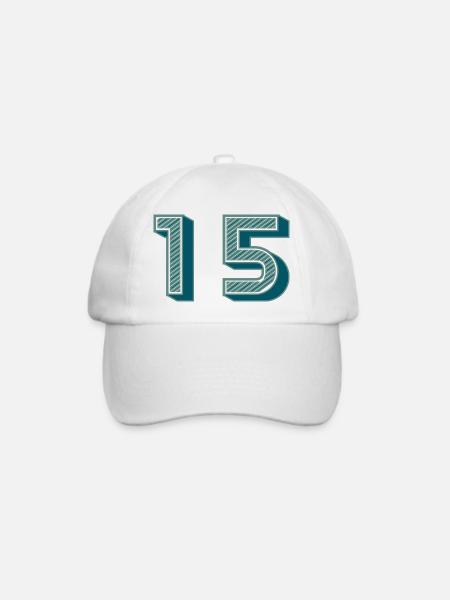 15 - Baseballkappe - Weiß/Weiß