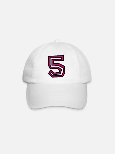 5 - Baseballkappe - Weiß/Weiß
