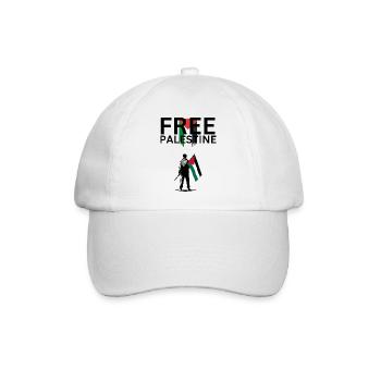 Free Palestine - Baseballkappe - Weiß/Weiß - Vorne