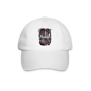 Americana V8 Truck Eagle Motif - Baseballkappe - Weiß/Weiß - Vorne