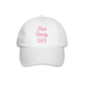 Rosa Süßigkeiten - Baseballkappe - Weiß/Weiß - Vorne
