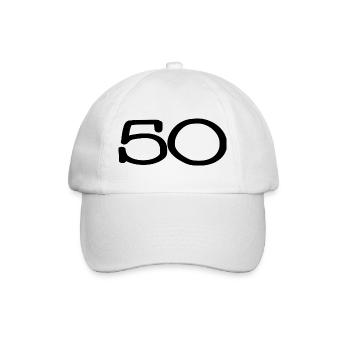 50. 50 JAHRE. 50. JAHRESTAG. 50-JÄHRIGES JUBILÄUM. - Baseballkappe - Weiß/Weiß - Vorne