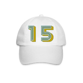 15. 15 JAHRE. 15. JAHRESTAG. 15-JÄHRIGES JUBILÄUM. - Baseballkappe - Weiß/Weiß - Vorne