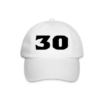 30. 30 JAHRE. 30-JÄHRIGES JUBILÄUM. 30-JÄHRIGES JUBILÄUM. - Baseballkappe - Weiß/Weiß - Vorne