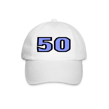 50. 50 JAHRE. 50-JÄHRIGES JUBILÄUM. 50-JÄHRIGES JUBILÄUM. - Baseballkappe - Weiß/Weiß - Vorne