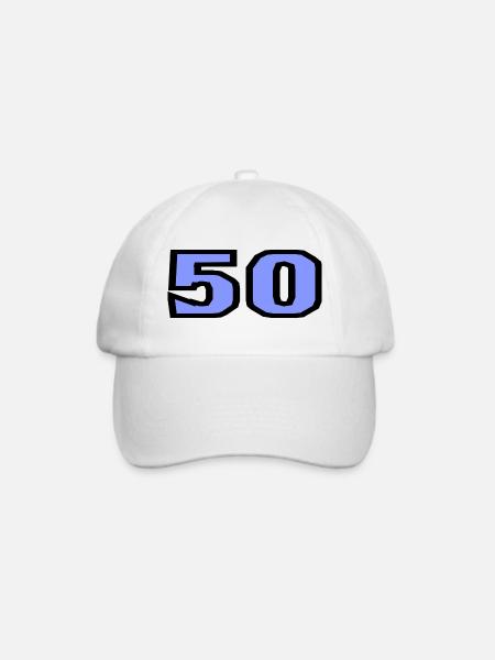 50. 50 JAHRE. 50-JÄHRIGES JUBILÄUM. 50-JÄHRIGES JUBILÄUM. - Baseballkappe - Weiß/Weiß