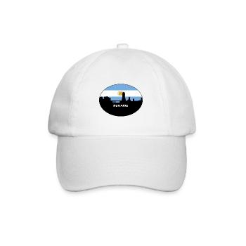 Rosario Argentinien Flagge Skyline Silhouette Reisen - Baseballkappe - Weiß/Weiß - Vorne