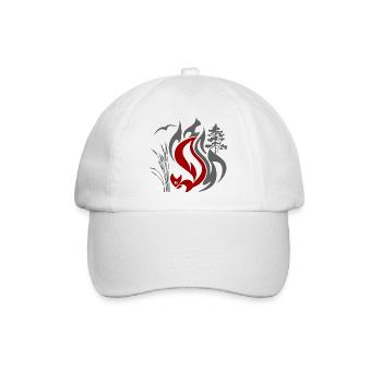 Waldbrandgefahr Zeichen Eichhörnchen frei - Baseballkappe - Weiß/Weiß - Vorne